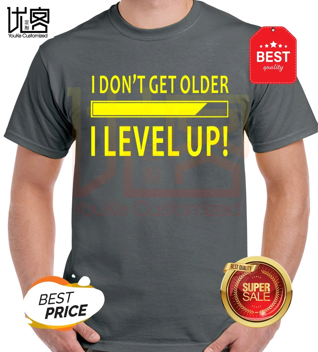 Новинка забавная футболка с надписью I't Get Older I Level Up для любителей игры на день
