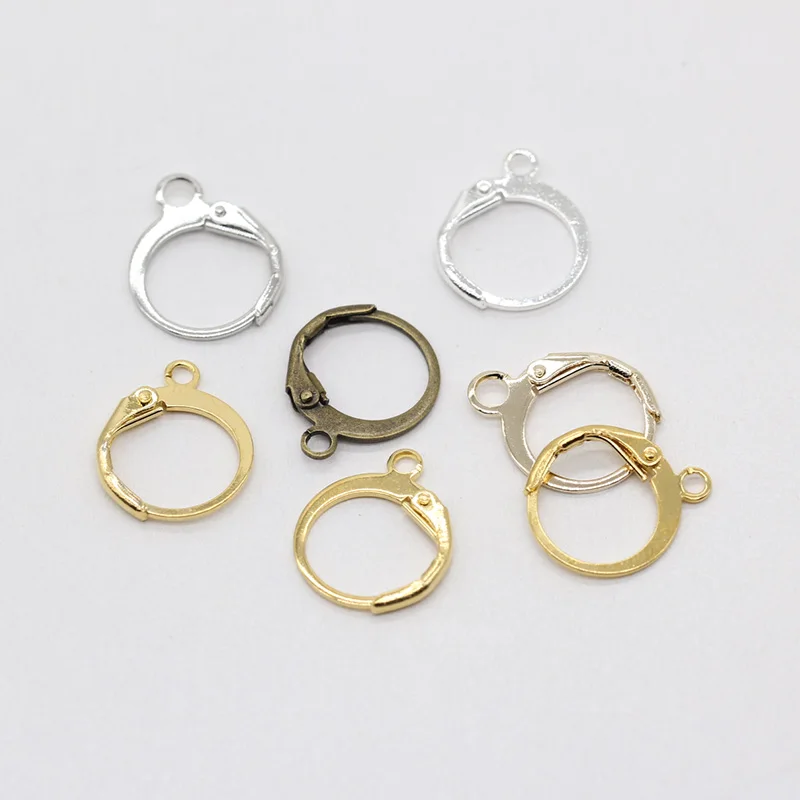 20p 12 мм круглые золотые серебряные медные поделки из бисера серьги крючки