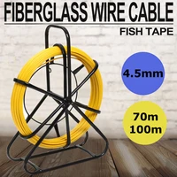 4 5mm 100m fish tape fiberglass wire cable running rod duct rodder fishtape puller for floor conduit telecom wall