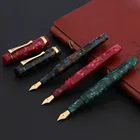 Ручка перьевая акриловая с агатом, роскошный качественный цветной золотой подарок, держатель для спиннинга, чернила, принадлежности для школы и офиса, 2022