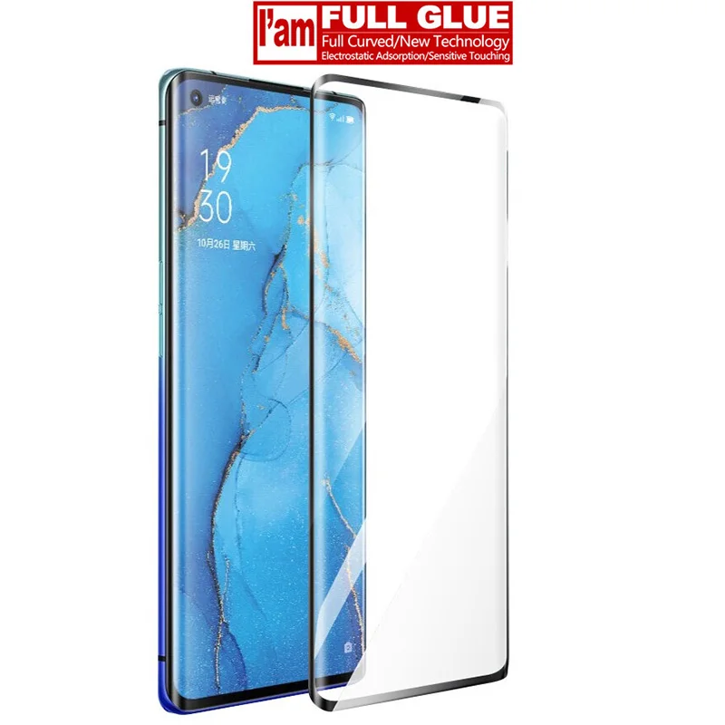 Для OPPO Reno 4 3 Pro 5G закаленное стекло 3D полное клеевое покрытие Защитная пленка для