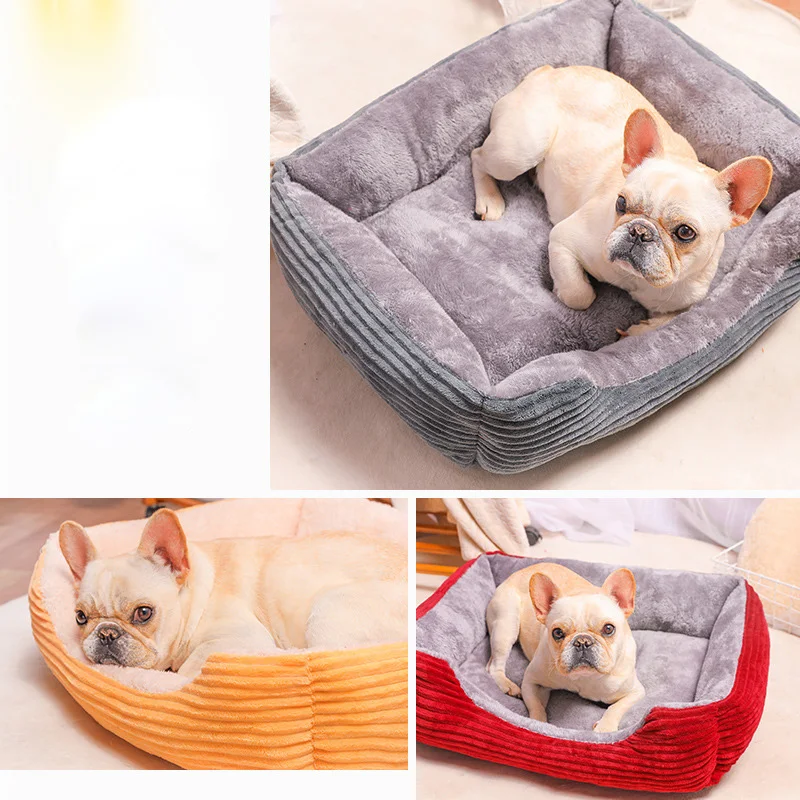 

Rectangle Dog Bed Sleeping Bag Kennel Cat Puppy Sofa Bed Pet House Winter Warm Beds Cushion for small dogs legowisko dla kota
