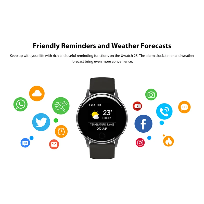 Смарт часы UMIDIGI Uwatch 2S водостойкие до 5 АТМ 1 3 дюйма|Смарт-часы| |