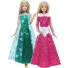2 шт.компл. сказочное платье принцессы, синее зеленое платье, свадебная одежда для вечеринки, одежда для близнецов, аксессуары для кукол Барби, 12 дюймов, детские игрушки