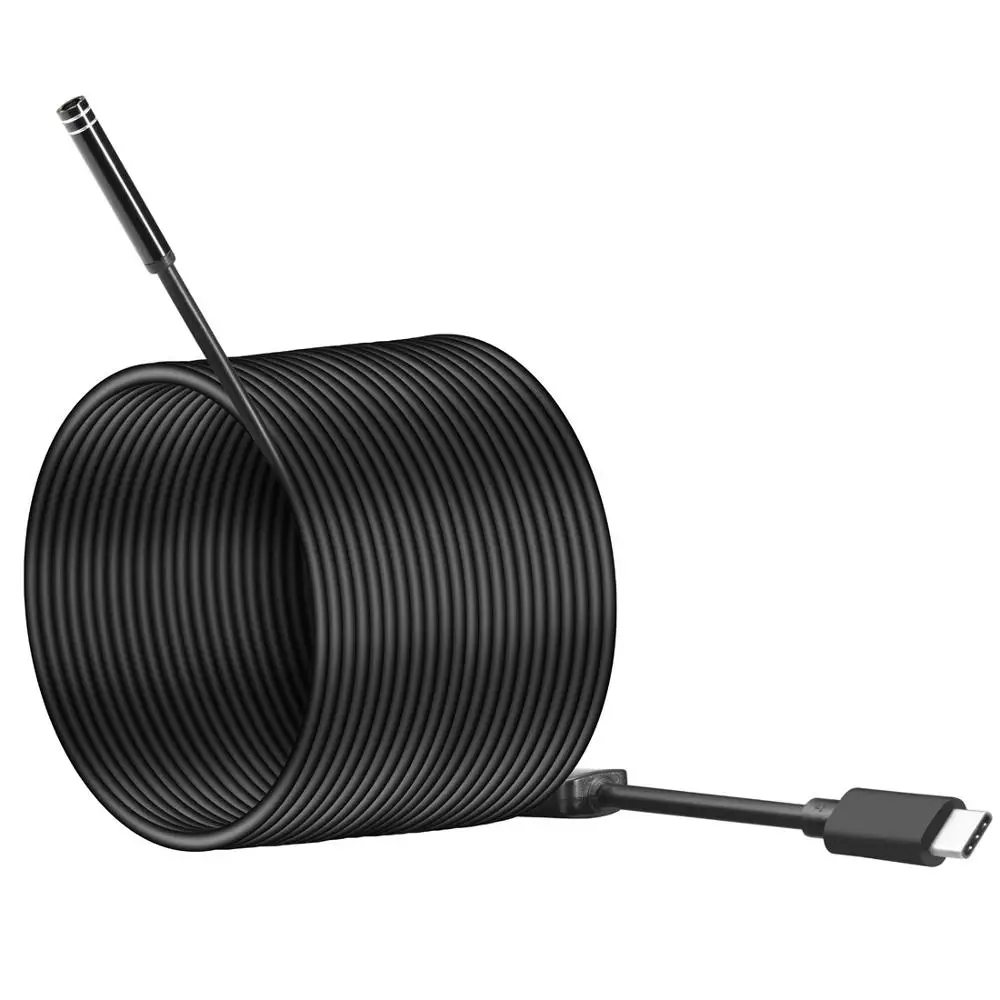 5 5/8 мм 1 10 м USB Type C эндоскоп гибкая труба для автомобиля 480P ремонт осмотр бороскоп