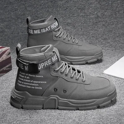 

canvas Summer Martin men's shoes boots men's high-top overalls outdoor hiking shoes men's boots breathable Walking shoes