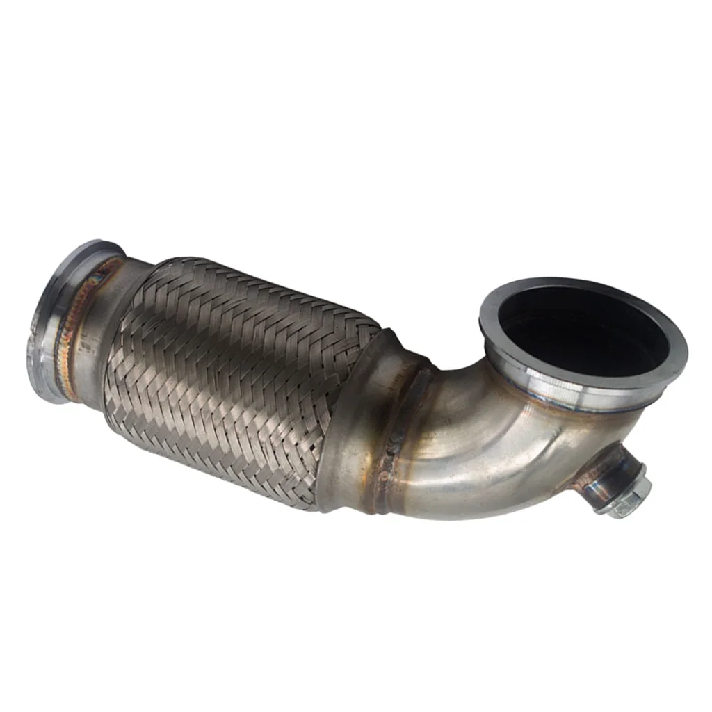 

3" V-Band Downpipe Low Profile 90 Degree w/Flex bellow pipe stainless