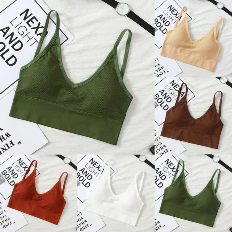 Лидер продаж женский бюстгальтер базовый однотонный жилет с бретельками