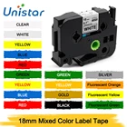 Unistar TZe-241 18 мм, совместимый с Brother, ярлык, ярлык, ярлыки разных цветов, ярлыки