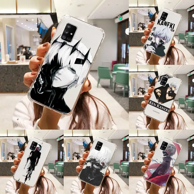 

Anime Tokyo Ghouls terror horror Phone Case Transparent For Samsung S 10 9 20 11 7 8 21 6 P Edge PLUS ULTRA 4G 5G