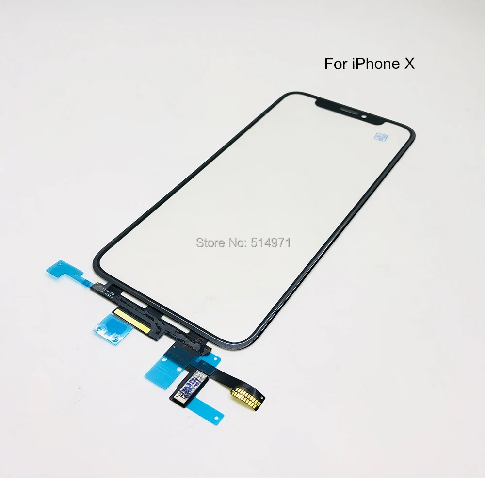 10 шт. сенсорный экран дигитайзер панель для iPhone 11 12 pro X XS max XR Переднее стекло