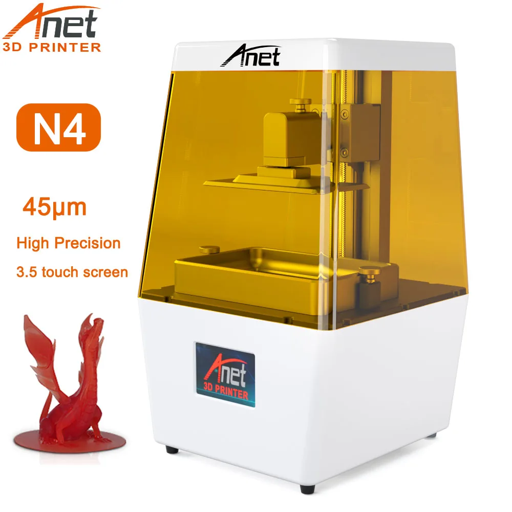 3D принтер Anet N4 45 мкм высокая точность DLP LCD SLA набор из полимерной смолы