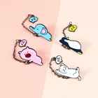 Металлическая цепочка серии брошь с животными планета щенок слон свинка Кот астронавт самолет лацкан булавка девочка мультфильм сплав эмаль брошь подарок