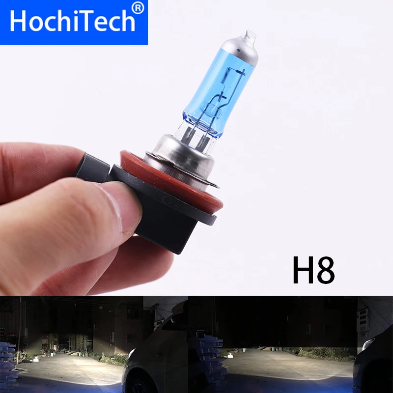 Высокое качество H8 галогенная лампа 6000K 12V 35W 2000Lm ксеноновая темно синяя супер