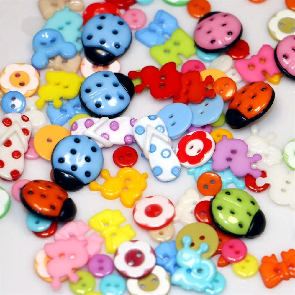 Смешанный дизайн пуговицы для шитья со звездой медведем бусины два отверстия