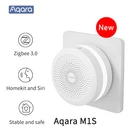 Aqara M1S шлюз 2021 Новый концентратор Zigbee3.0 центр умного дома умный дом для mihome приложение Apple Homekit Siri Управление 100% оригинал