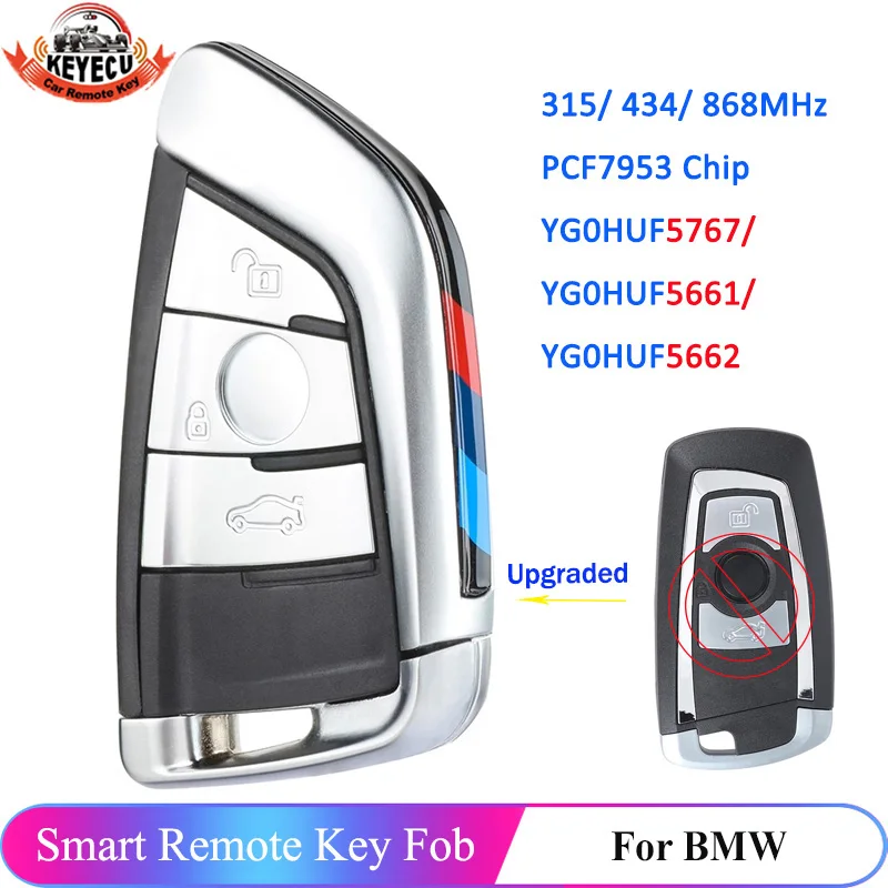 

KEYECU 3 Button CAS4 PCF7953 315/434/868MHz Remote Car Key Fob for BMW 1 2 3 4 5 6 7 Series X1 X3 F Chassis CAS4+ FEM 2011-2017