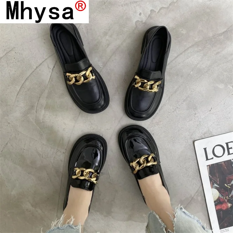 

New PU Leather Women Flats Fashion Round Toe Slip on Casual Women Shoes Solid Color Shallow Female Footwear Spring Size 35-40