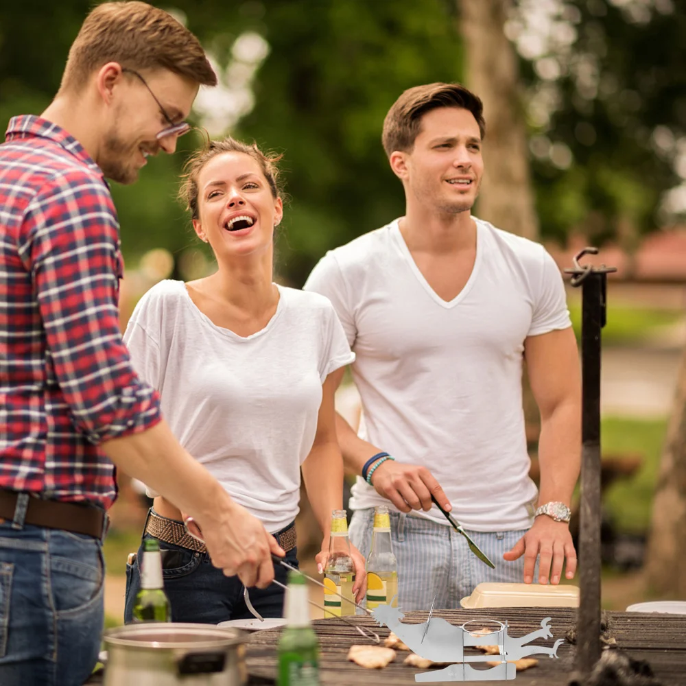 

Outdoor BBQ Rack Stainless Steel Barbecue Grill Spoof BBQ Stand Barbecue Tool