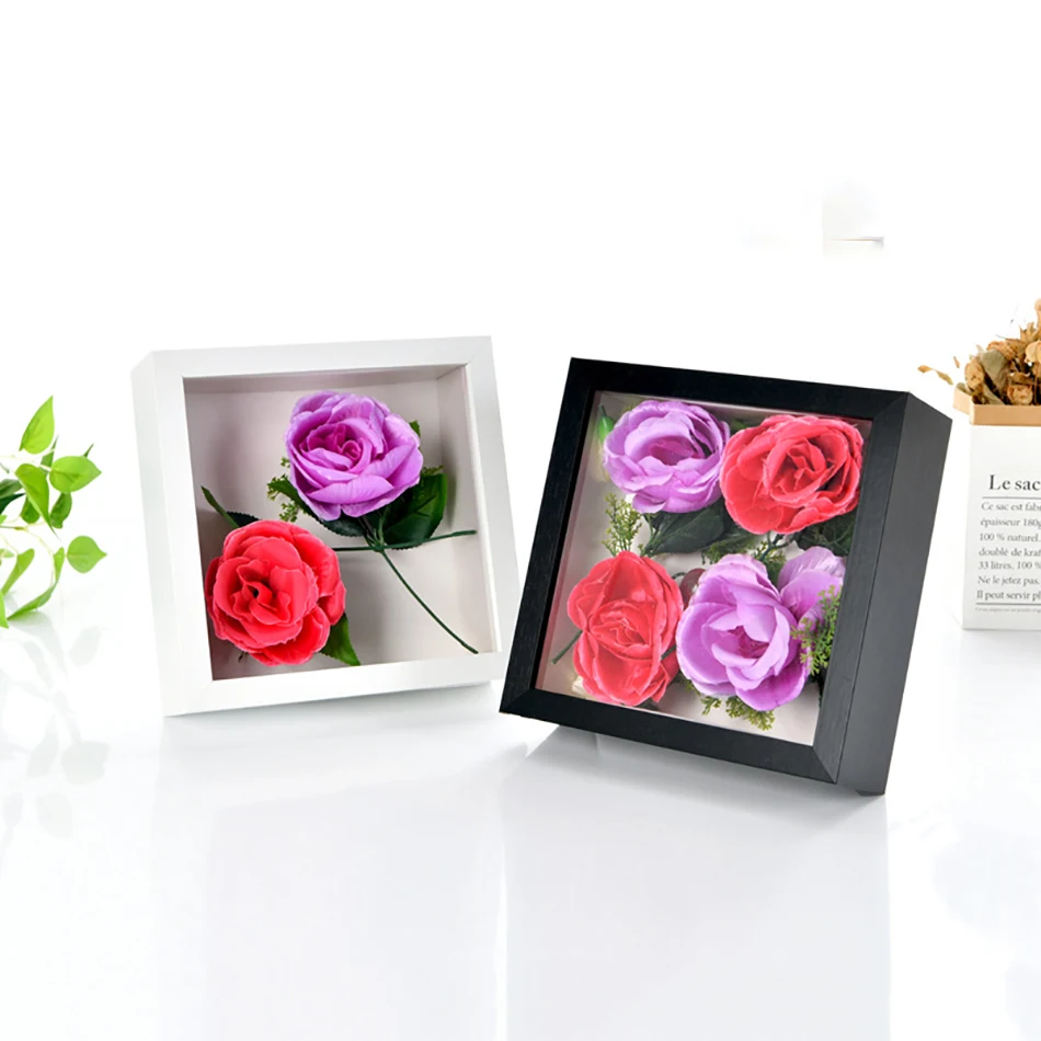 

Flower Specimen Decoration Wood Box Depth 6cm, Wedding/Family 3D Photo Frame, Handcraft/Painting/ Medals Decorative Box Framed