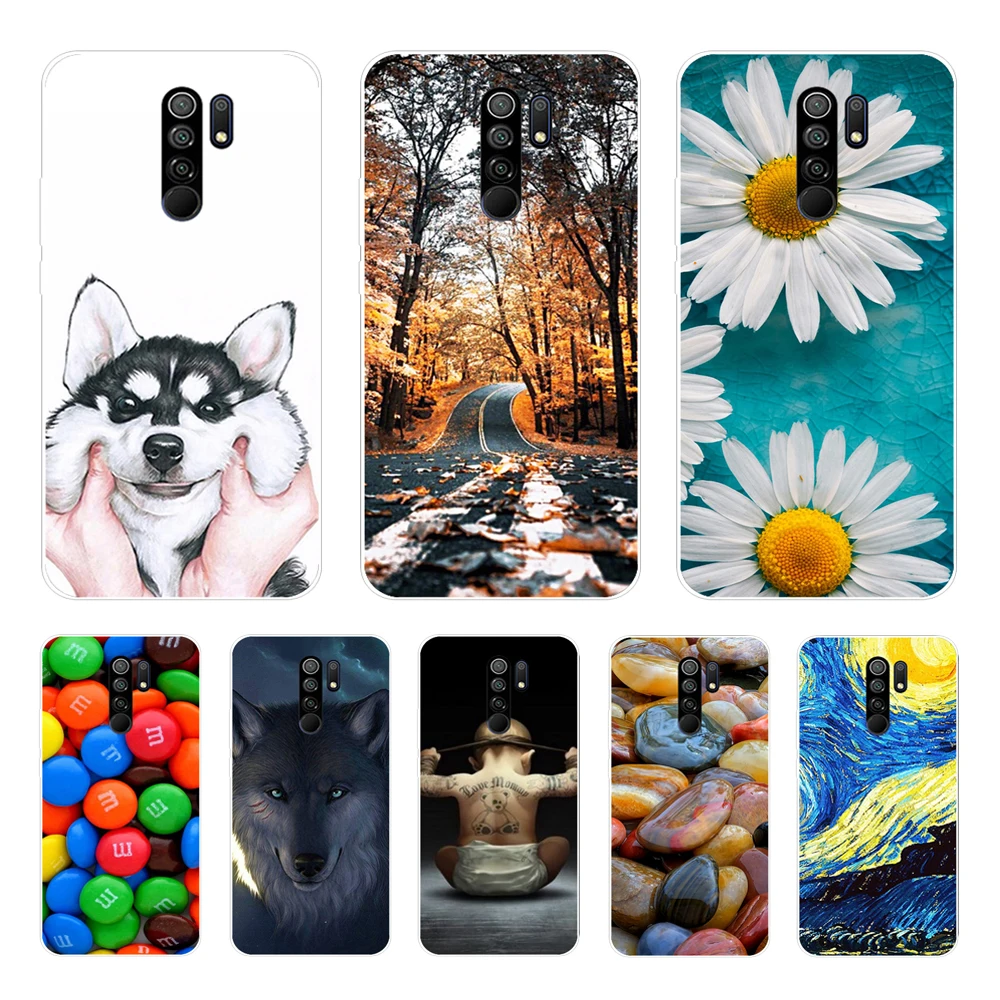 Силиконовый чехол для Xiaomi Redmi 9, мягкий чехол из ТПУ, чехол для телефона Xiaomi Redmi 9, Redmi9, чехол, задняя крышка, оболочка, бампер