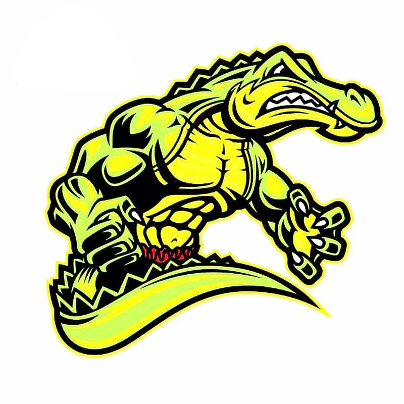

A-1296 Funny Green Crocodile Modeling Personality Car Stickers PVC Fashion Auto Window Bumper Waterproof Self-adhesive Decals