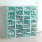 2020 прозрачный Штабелируемый пыленепроницаемый откидной тип контейнер для хранения обуви домашний декор органайзер для обуви коробка для обуви Органайзер