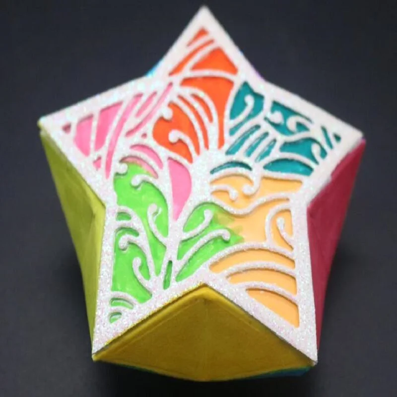 Металлический трафарет для высечки звездной коробки сделай сам скрапбукинга