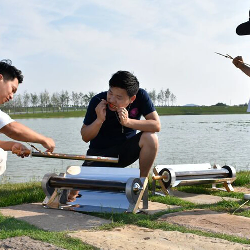 Открытый Портативный солнечной энергии барбекю гриль Однотрубная печь для
