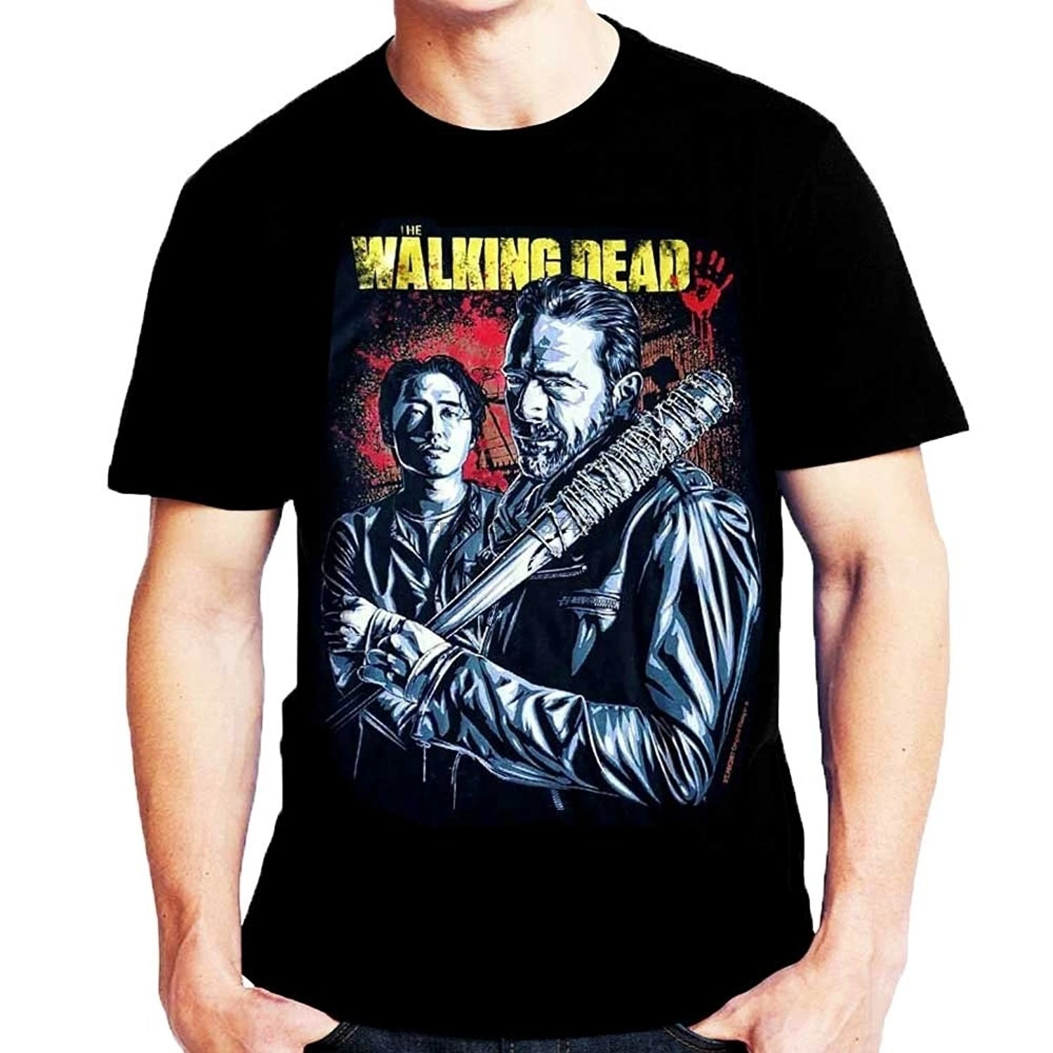 Мужская забавная черная футболка с коротким рукавом из хлопка изображением