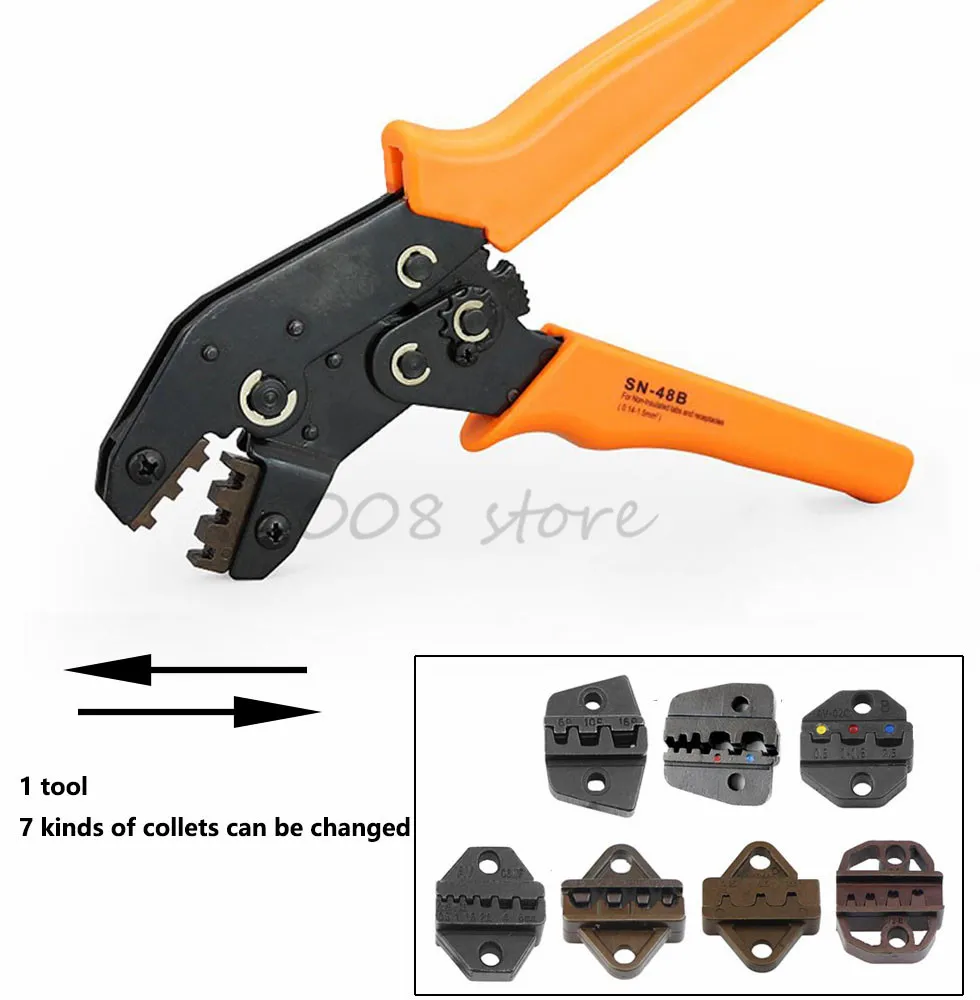 SN Series 8 kinds of collets European bare terminal 28B/48B/02C /06 / 16WF/06WF 2.8 4.8 6.30 Tool parts modules one set jaws | Инструменты
