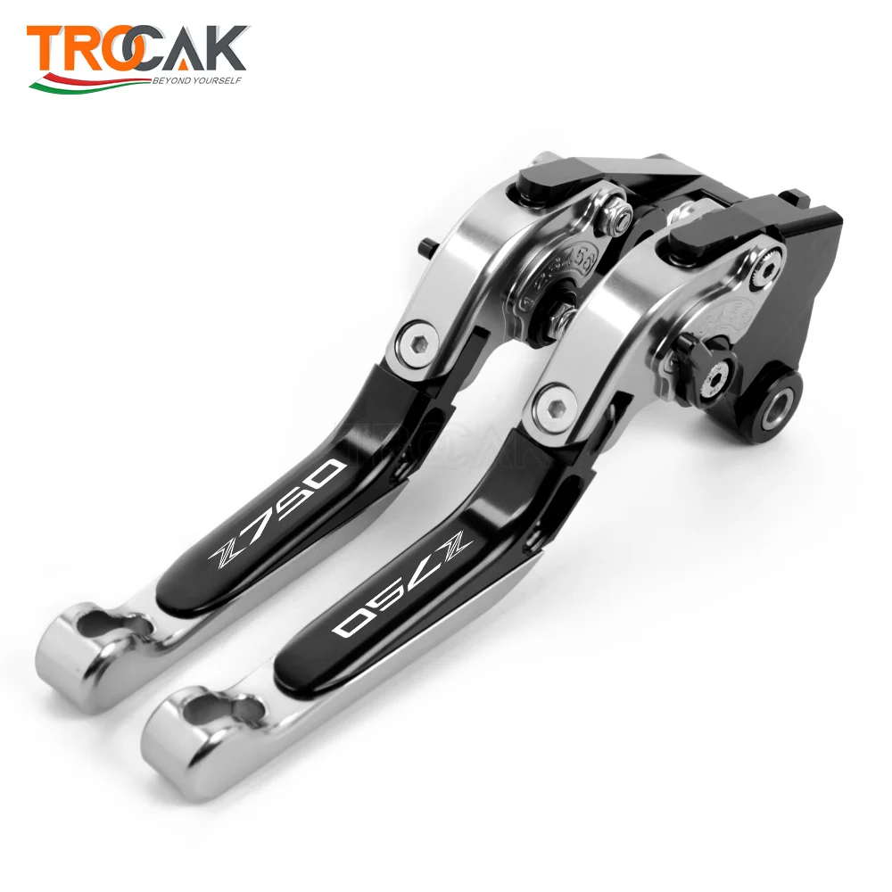 

For KAWASAKI Z750 Z 750 2007-2012 Motorcycle Accessories Folding Extendable Brake Clutch Levers LOGO Z750
