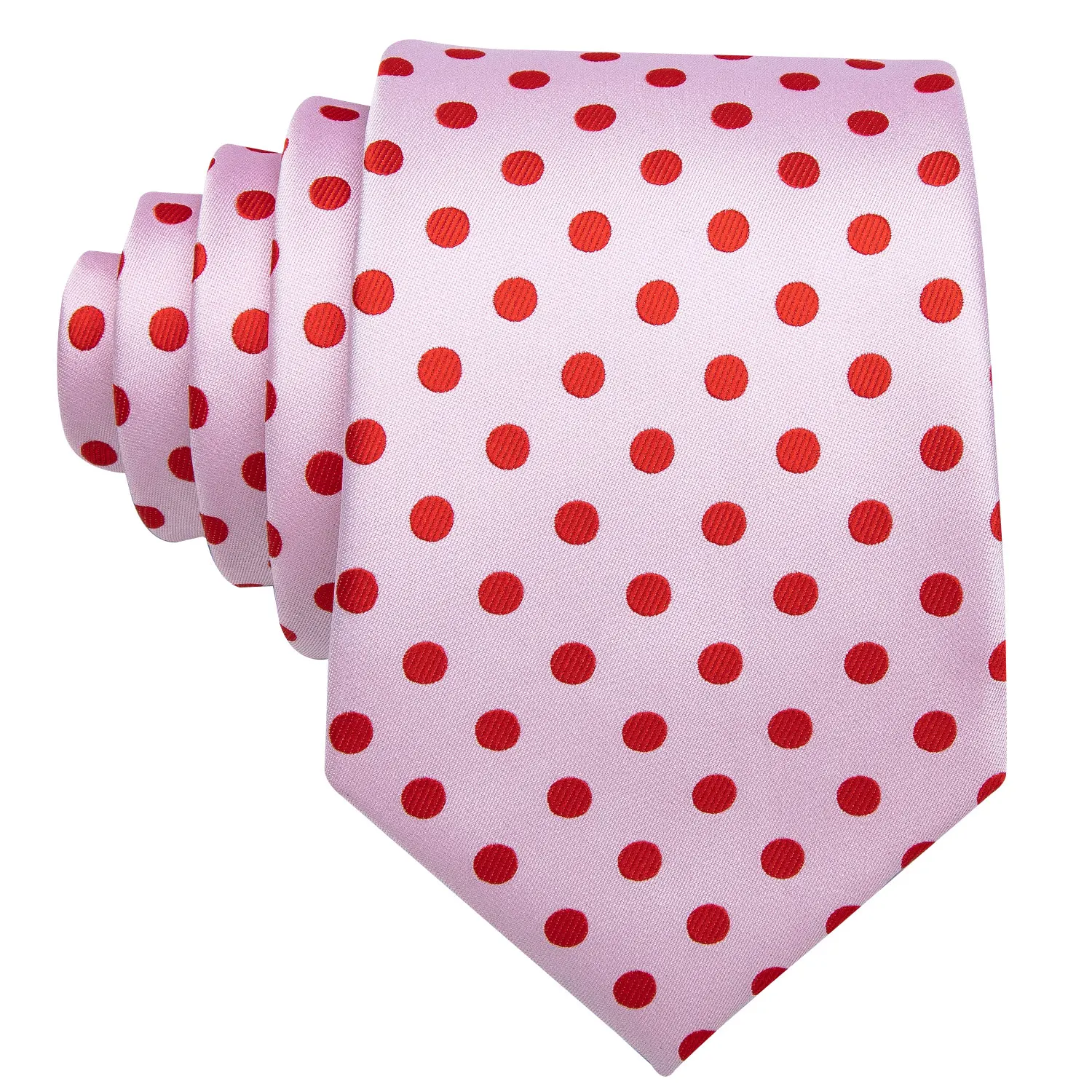 Мужской свадебный галстук розовый горошек шелковый комплект Hanky Barry.Wang