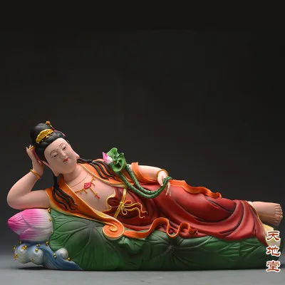 

Ремесла декор Wollian guanyin dehua керамика резной фэн-шуй городской дом злого Будды статуя дисплей домашняя мебель