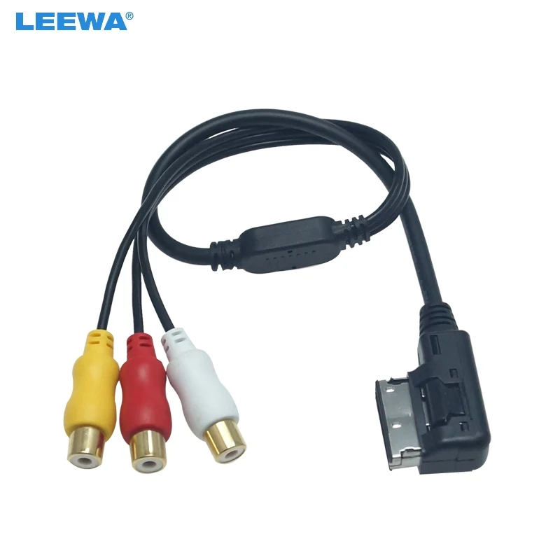 Автомобильный медиа плеер LEEWA 5X переходник с разъемом 3 RCA на интерфейс MDI/AMI AUX для