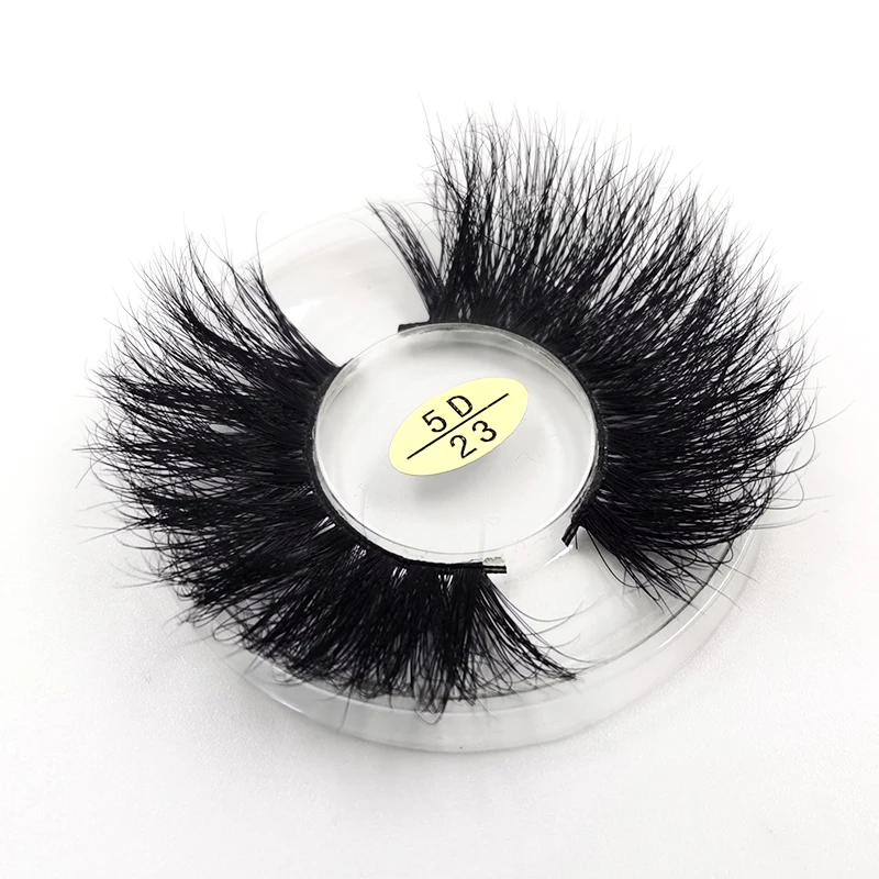 

25mm 5D 23 Handmade Real Fluffy Long Mink Lashes Natural Dramatic Fluffy Soft Wispy Volume False 6D Eyelashes 3D Mink Lashes