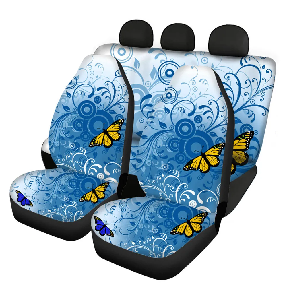 

Защитные аксессуары для автомобиля, подушка на заднее сиденье с принтом бабочки, универсальный размер, подходит для большинства автомобиле...