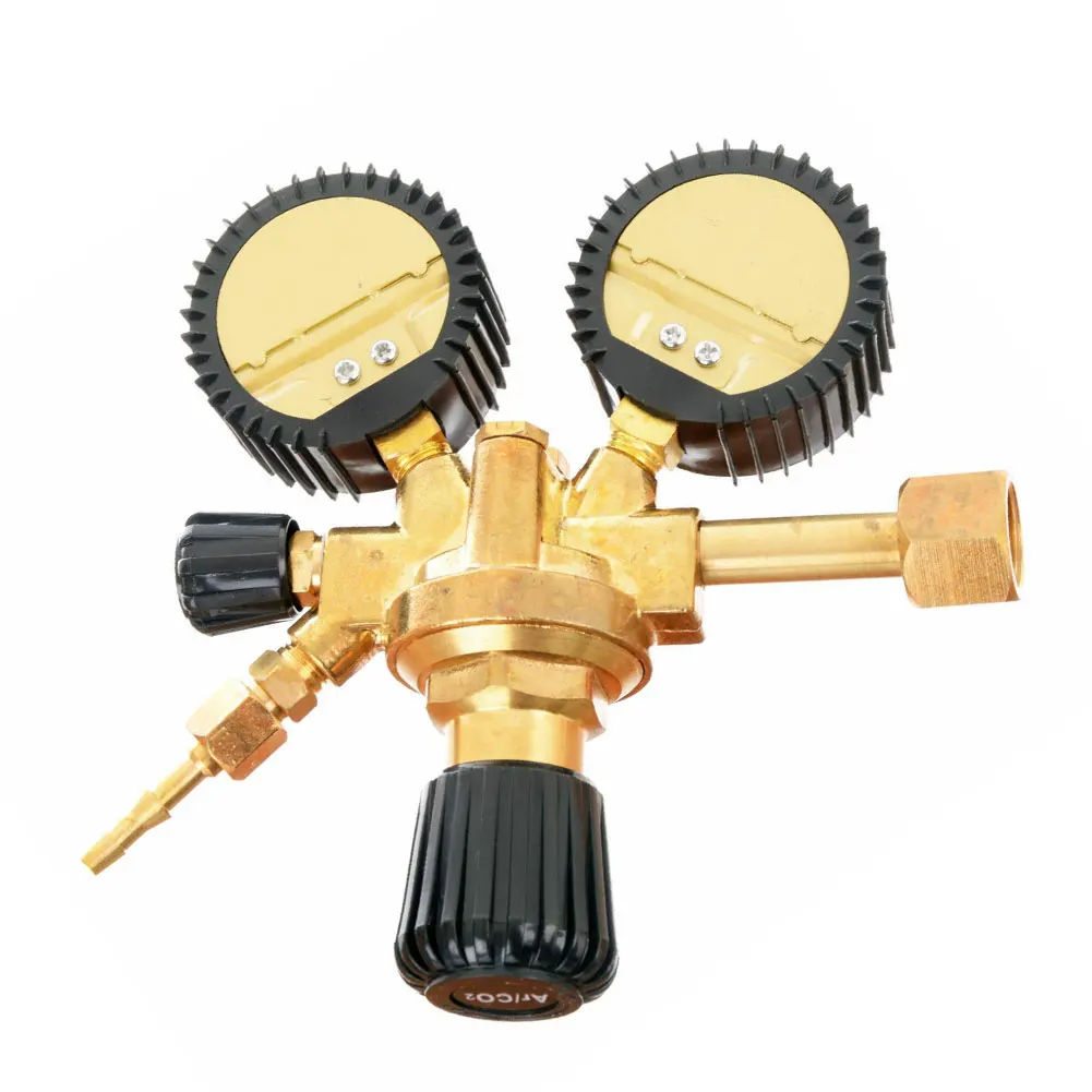 Двойной Калибр Mig Tig Высокая точность латунь прочный регулируемый газовый баллон