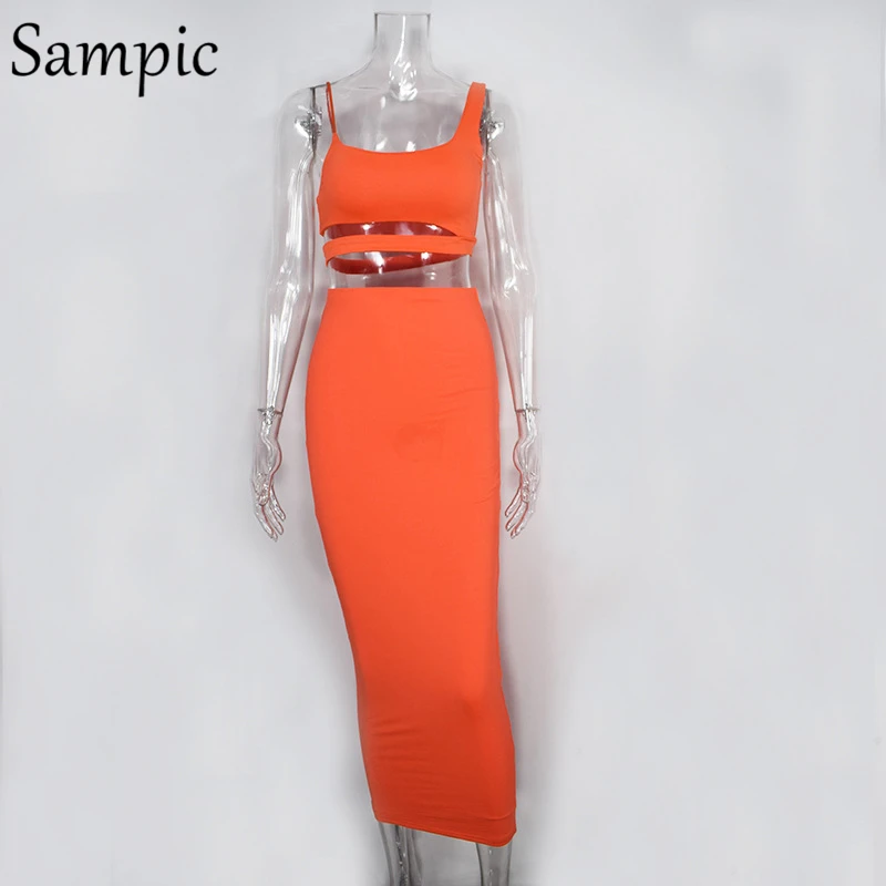 Женские вечерние топы без рукавов Sampic комплект из двух предметов облегающая