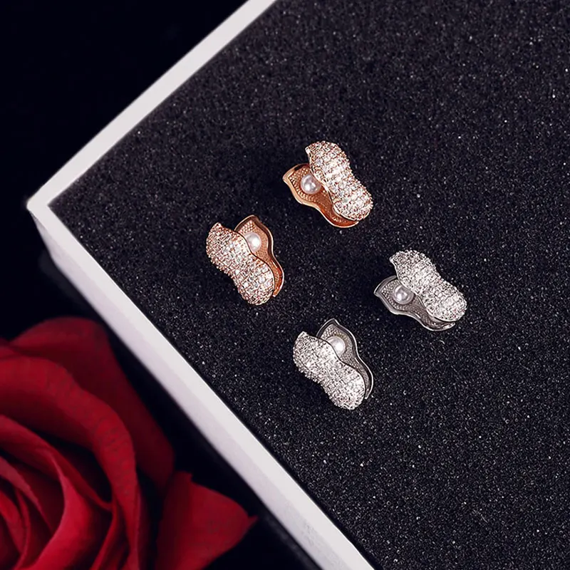 Роскошные знаменитые дизайнерские арахисовые серьги арахиса изысканные женские