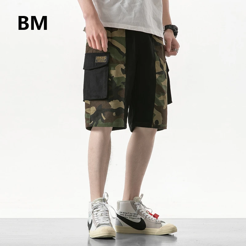 2020 корейский стиль повседневные брюки размера плюс одежда лето Harajuku камуфляжные