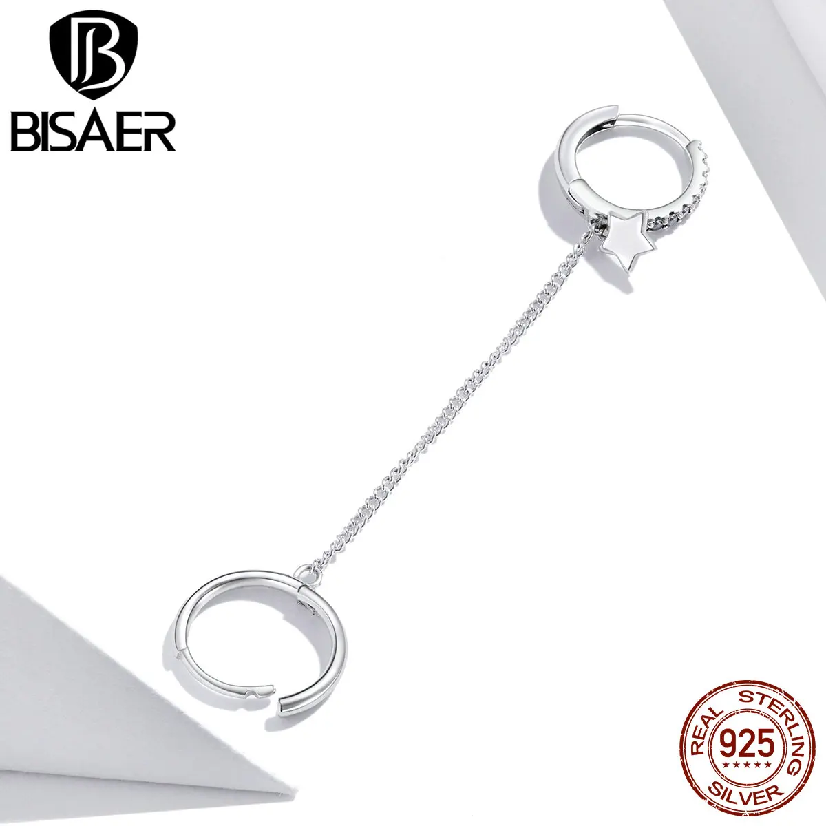 Серьги-клипсы женские из серебра 925 пробы со звездами | Украшения и аксессуары