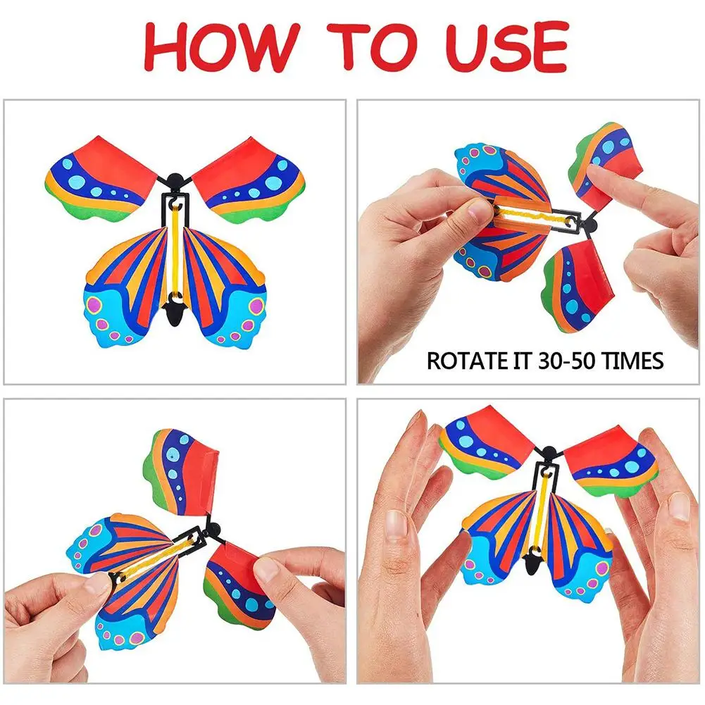 

15 PCS Flying Butterfly Magic Playing Toys For Children Birthday Gift New And Unique Children's Magic Random Colors