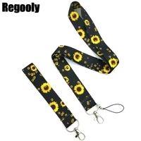 sunflowers flowers wristlet hand lanyard for keys phone cool neck strap lanyard for camera whistle id badge cute couple gifts