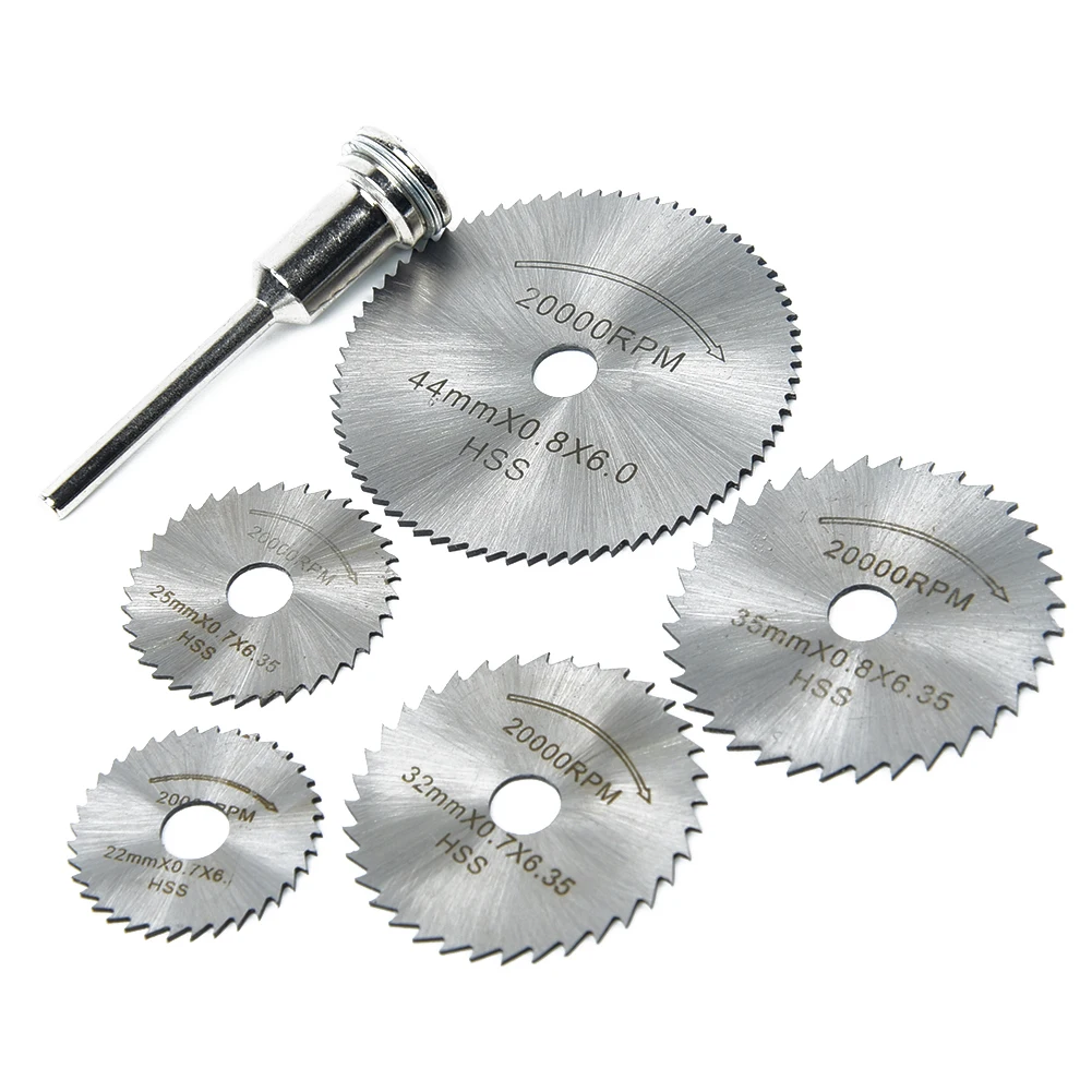 

5 Pcs Oscillating Tool Mini Circular Saw Blade HSS Cutting Disc Rotary Tool Accessories Compatialble For Wood Plastic Aluminum