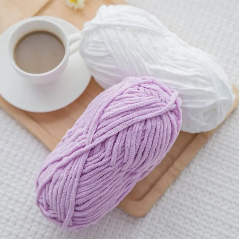 100 г/шар полиэфирная пряжа для вязания крючком милая яркая яркого цвета сделай