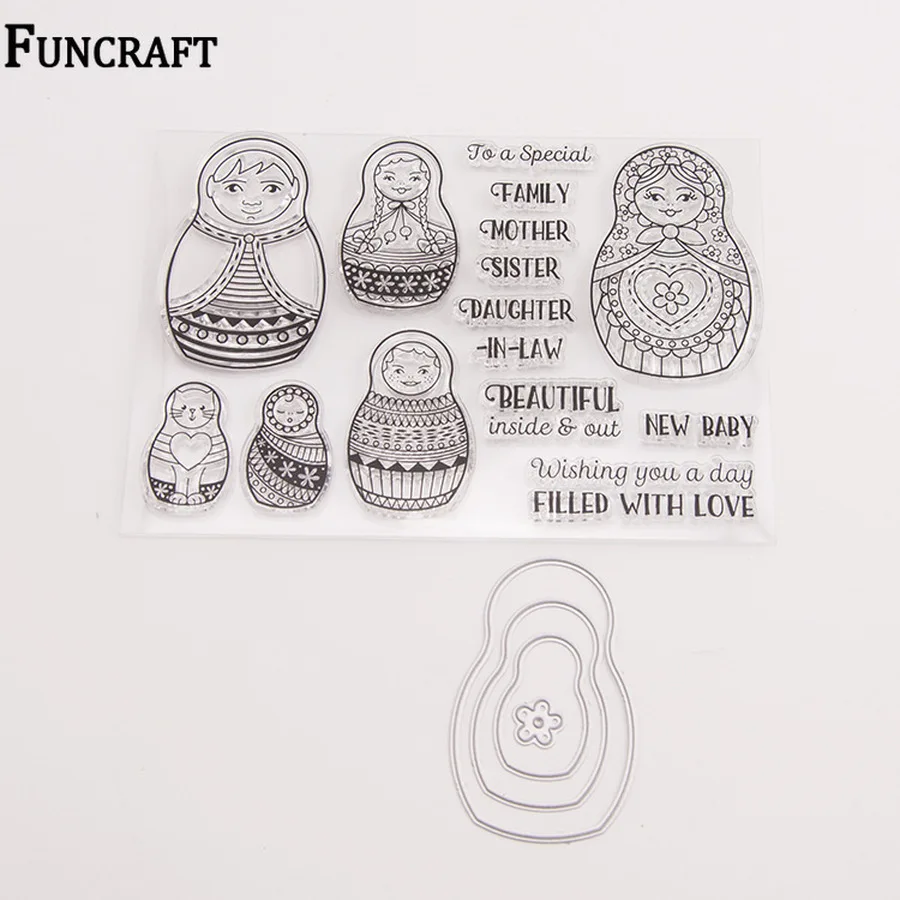 1 упаковка красивая кукла Семья имя буквы штампы и Набор для изготовления