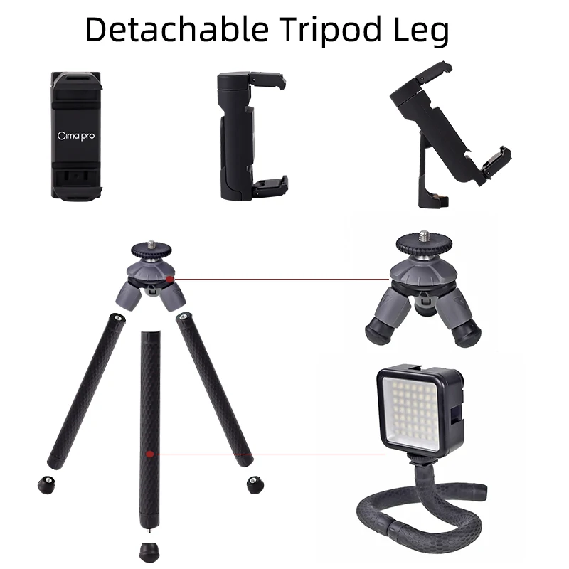 Портативный штатив XILETU RM 25C Mini для путешествий и активного отдыха Гибкий Осьминог