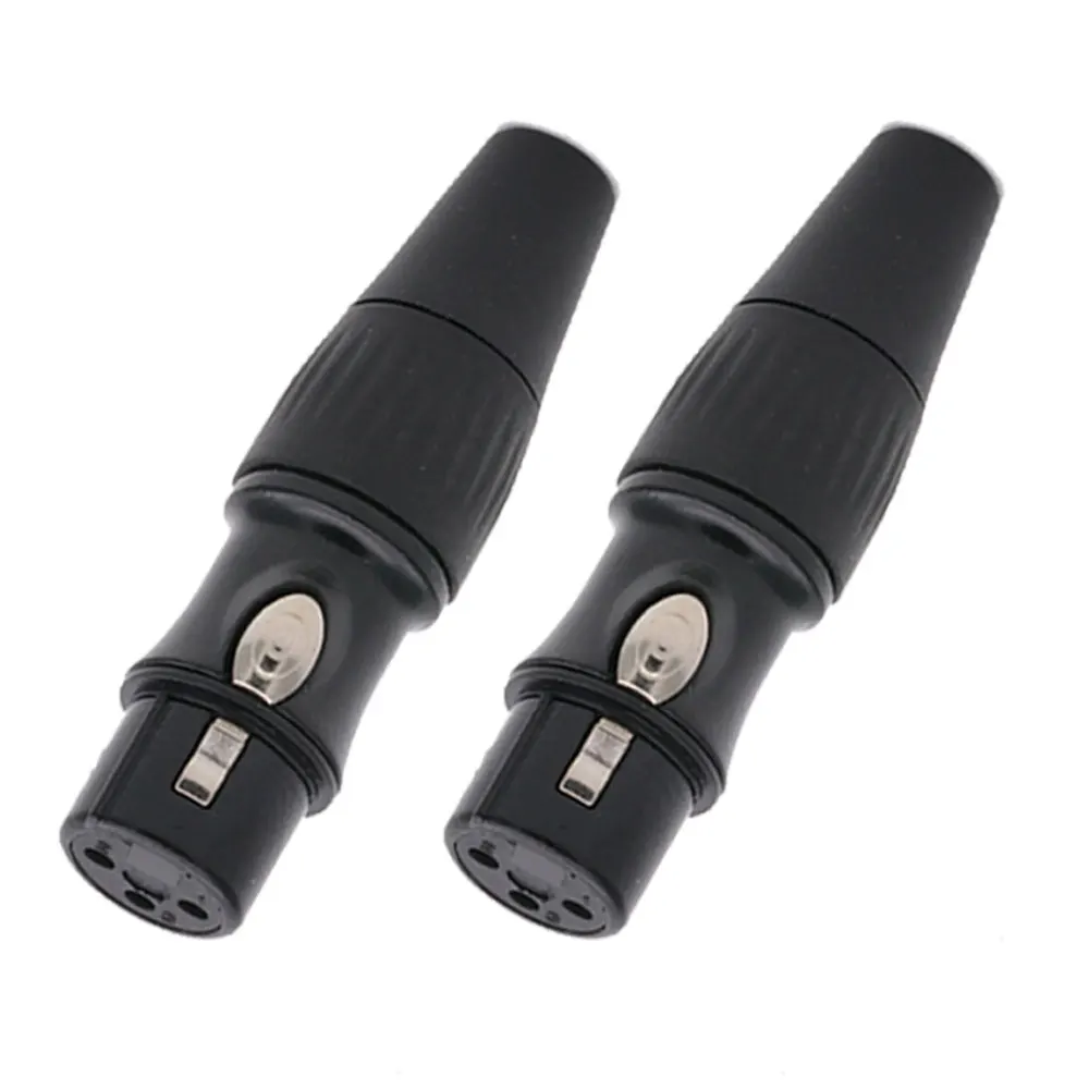 2pcs New Arrival DIY Solder Type Metal Material Audio Signal Plug XLR Male 3 Pin Microphone Cable Connector | Обустройство дома