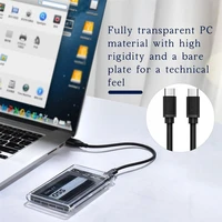hdd enclosure type c ssd case 2 5 inch hdd transparent enclosure high speed hard drive box 6tb transparent mobile external hdd